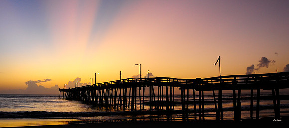 Sunrise at Nags Head Pier PANO