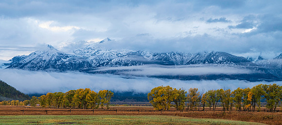 Snowy Tetons and Cloud Bank