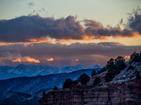 Sunset over Colorado Peaks